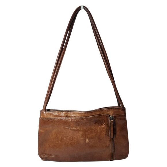 Land Trentino Distressed Leather Shoulder Bag Made in Columbia - Picture 1 of 13